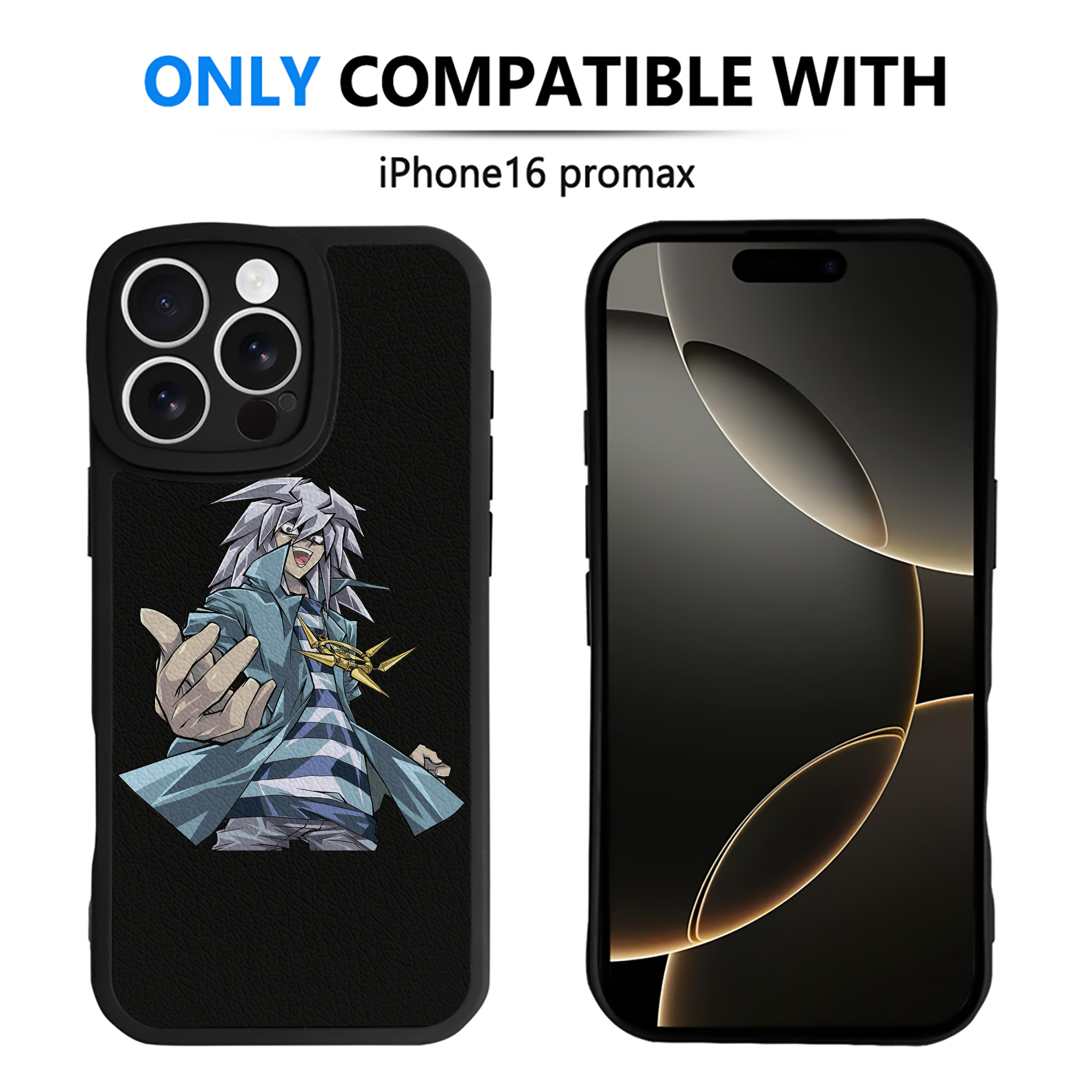 （画像用） 遊☆戯☆王 Yu-Gi-Oh! 【iPhone 16シリーズ対応】シリコンスマホケース（レザー調） 材質：シリコン